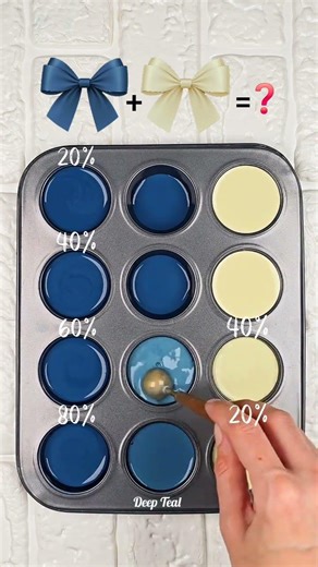 Stunning Mixes of Deep Navy Blue & Warm Cream | Color Mixing Magic #colormixing #colorpalette