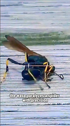 Mud Dauber Wasp: Nature’s Spider-Hunting Genius #MudDauberWasp #SpiderTrap #NatureHorrors