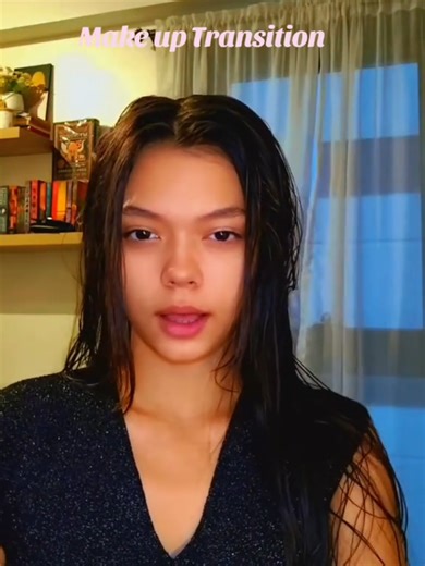 Creative Makeup Transition with Glitter Effect