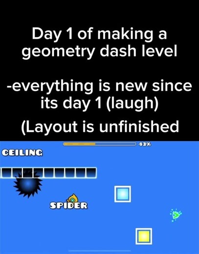 day 1 of making a minecraft themed level #geometrydash #gd #memes #gdmeme #minecraft
