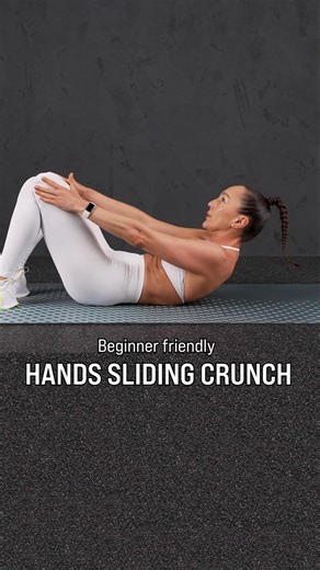 Melt Belly Fat 🔥 with Hands Sliding Crunch - Beginner Friendly Core Blast
