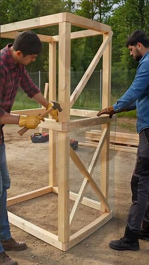 Watch Me Build a Backyard Chicken Coop in Minutes 🏡#satisfying #construction