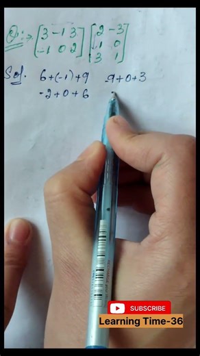 12th maths matrices #LearningTime-36