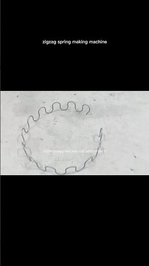 How to be finished the sofa spring , Zigzag spring making machine