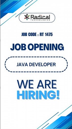 🎯 Job Opening for Java Developer Fresher in Pune | Apply Here https://shorturl.at/lX7ds #javajobs