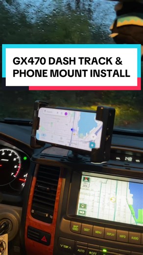 video of me installing the summit off-road Lexus GX470 ram dash track so I can mount my phone and other trail electronics while on the road. Super happy with this install and there aren’t many options out there for GX470s or older cars in general for mounting cabin gear. Time to hit the trail HANDS FREE #lexus #gx470 #landcruiser #toyota #phoneholder