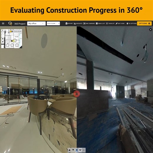Evaluate Progress by Comparing 360 Images