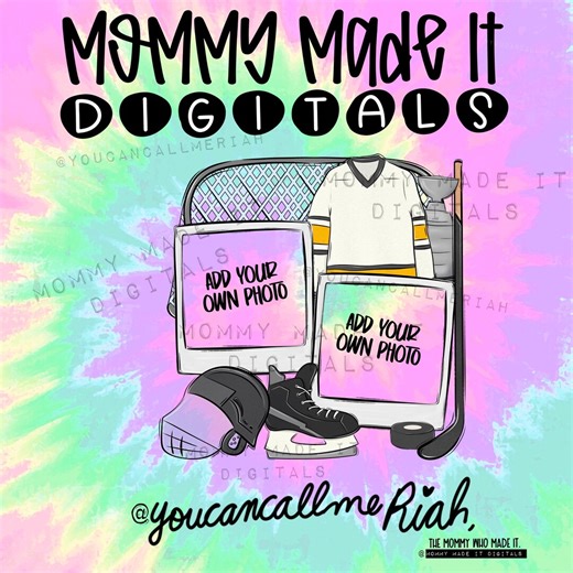 Yellow Hockey Photo Frame PNG: Sport Design Photo Design (digital Download) - Etsy