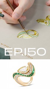 EP.150 Stream Signature Diamond Ring - featuring a 2CT intense yellow diamond set on 18K yellow gold and custom cut emeralds #jewelrydesigner #customjewelry #finejewelry #danielyujewelry #highjewelry | DanielYu