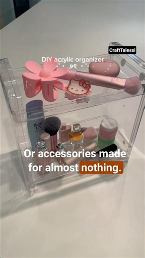 DIY acrylic organizer from packaging! ✨♻️ #DIY #Organizer #Crafts #Upcycle