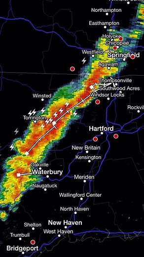 RadarScope - Strong Line of Thunderstorms over Connecticut