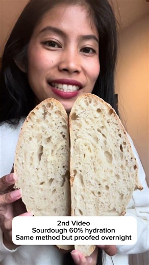 2 loaves Sourdough bread same method but diff usage of water #sourdough