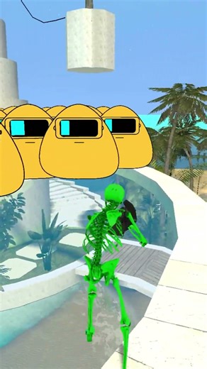 Sprunki Pou Family And Skeleton #shorts | Noob Gmod Part 2