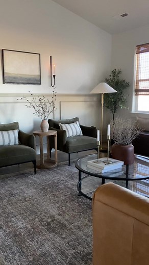 One of the most FAQ questions I get about our living room is what are the paint colors? They are Origami White by Sherwin Williams and Shitaki by Sherwin Williams. Save this reel for later to refer back to. #targetstyle #mixeerosfstyles #howwedwell #pursuepretty #idcoathome #shewishedforspring #studiomcgee #livingroominspo #paintcolors #diyprojects