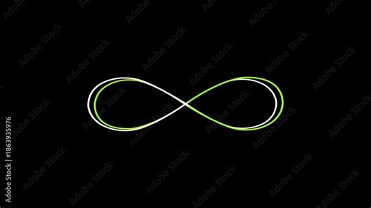 Infinity Symbol Neon Sign Loop in 4K Stock Video for Futuristic Tech, UI Motion Background Visual FX