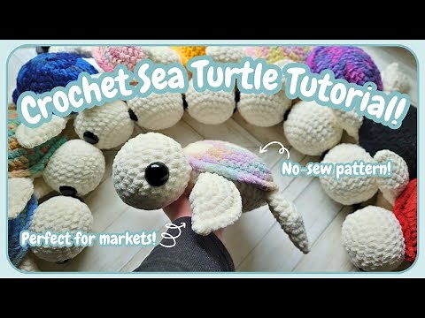 Crochet No-Sew Sea Turtle Pattern - Guaranteed Best Seller at Markets!