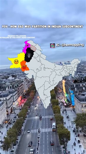 SHEMAPS | ️ Partition of the Indian Subcontinent – Regional Impact Map (1947) ️  This visual representation shows how severely different regions... | Instagram