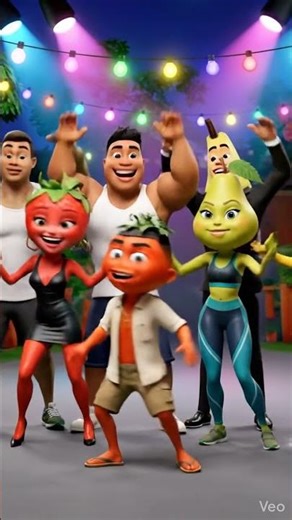 Anthropomorphic fruit characters #animacao3d #frutasfitness #academia