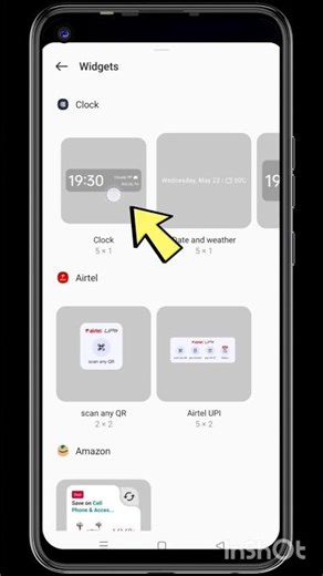 add clock to home screen android #smartphone