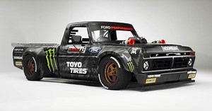 Bespoke 3D-printed intake manifold gets Ken Block behind the wheel of the "Hoonitruck"