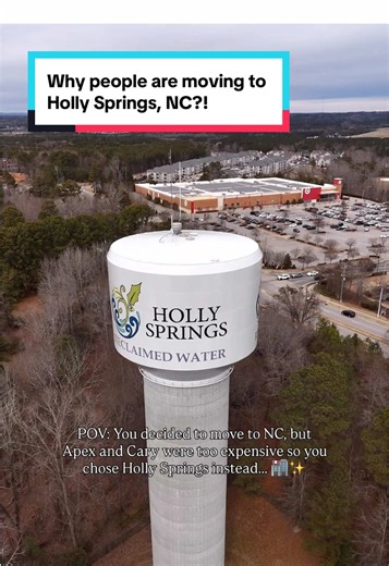 A lot of people relocating to the NC Triangle start their search in Apex or Cary… UNTIL they see the prices. 😳 🏷️ That’s usually when Holly Springs enters the chat. Over the last few years this area has grown fast, but in a good way. You’re still getting newer communities, modern homes, and plenty of space while being close to everything people are moving here for. But the growth here isn’t random. Holly Springs has become one of the fastest growing towns in Wake County, with its population ne