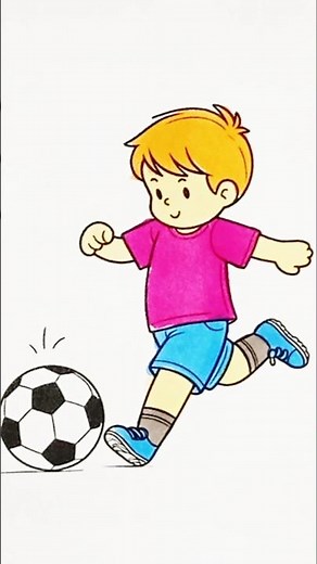 GOOOAL! ⚽ Football Coloring Page for Boys Explodes Shorts #art #drawing#paintstudio#football#boy