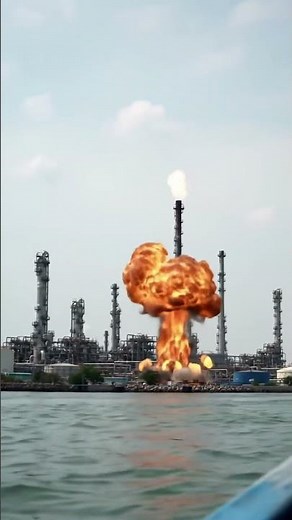 They were just filming the flare stack, then this happened… #omg