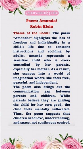 Amanda Poem Class 10 English First Flight| Theme, Message & Main Idea | CBSE Board 2026 #ncert
