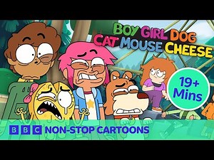 Family Action! | 19+ Mins Teamwork Compilation! | Boy Girl Dog Cat Mouse Cheese | Cartoons for Kids