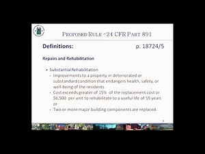 Briefing on Proposed Rule Change for Sec. 202 and 811 - HUD - 4/24/12