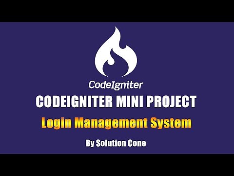 Codeigniter Mini Project for Beginners - Login Management System