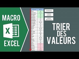 EXCEL - ENREGISTRER UNE MACRO DE TRI (Et l'associer à un bouton)