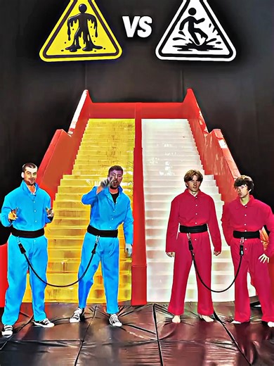 Slippery vs Stickky Stairs #unitedstates #challenge #mrbeast #squidgame #mrbeastchallenge #fyp