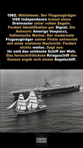 Ein US-Flugzeugträger nannte die Amerigo Vespucci das schönste Schiff der Welt
