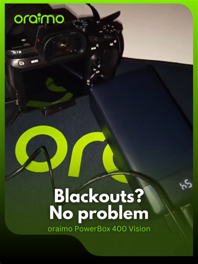 Don't let unexpected blackouts ruin your creativity. With the oraimo PowerBox 400 Vision, you’ve got reliable power wherever you go. Whether you’re shooting content or just out and about, this beast keeps you charged and ready. Why you'll love it: Massive 40000mAh Capacity: Charge for days. 22.5W Fast Charging: Get back to business quickly. Universal Support: QC3.0 & PD3.0 compatible. LED Display: Always know your exact battery percentage. 4 Outputs: Charge multiple devices at once. Stop worryin