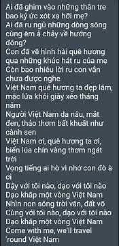 Một Vòng Việt Nam - Quanh cover (Lyrics)
