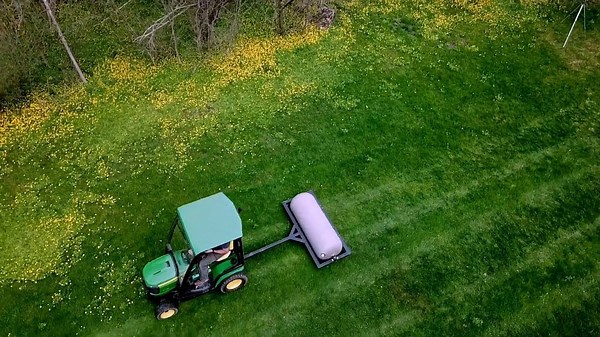 First Use of My Homemade Lawn Roller