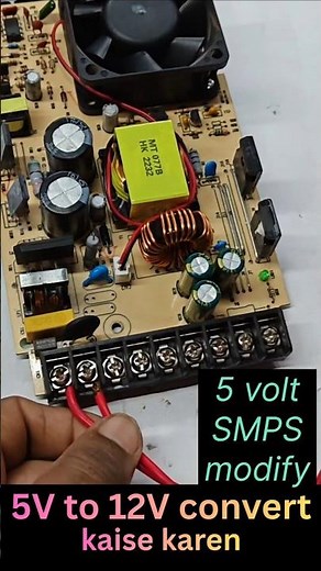 5v to 12v convert#5v to 12v modify#electrcal #pixel #ac to dc SMPS 5v