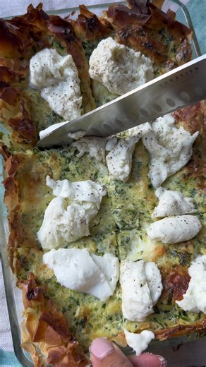 Gratin Pâte Filo Épinards à la Crème et Mozzarella