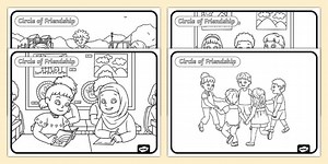 Circle of Friendship Colouring Pages