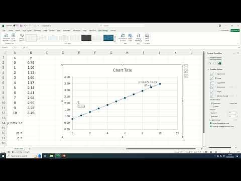 Analysis of Lab Data: Plotting and Regressing Linear Data in Excel