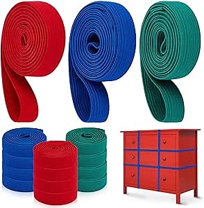 12 Pack Moving Rubber Bands, 42/36/30 Inch for Furniture Blankets | 3 Sizes Mixed Pack, Secures Pallets Boxes Moving Blankets, Stretch Elastic Bands, Heavy Wrap Hold