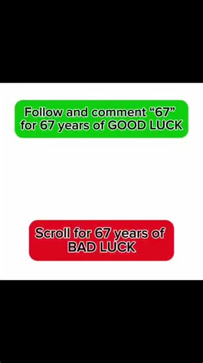 FOLLOW FOR 67 YEARS OF GOOD LUCK #67 #goodluck | good luck bottle test