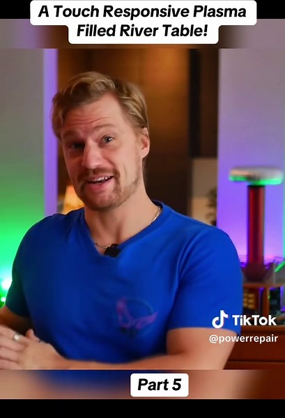 Amazing Touch Responsive Plasma Filled River Table