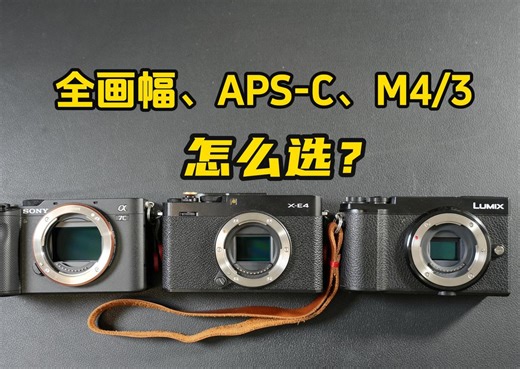 全画幅、APS-C画幅、M4/3画幅相机有什么区别？应该怎么选？