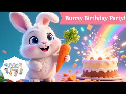 🐰 Happy Birthday Little Bunny! | Birthday Party Song for Kids | Fun Animal Song|TipTop Toddler Times