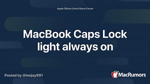 MacBook Caps Lock light always on