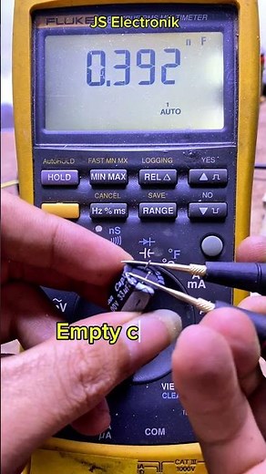 Measuring the capacity of swollen and normal electrolytic capacitors #measure #elco #repair #power
