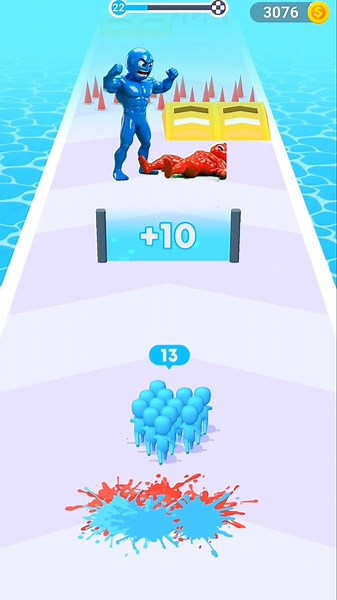 Count Master Unlimited Showdown❤vs💙 gameplay Lvl.18 #gaming #shorts​ #viral​ #trend