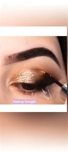 Trending golden eyes makeup tutorial | soft party makeup #goldenmakeup #viralvideo #softlook